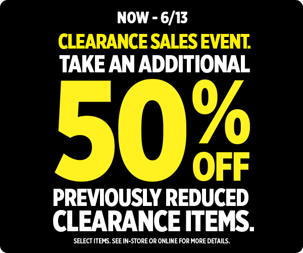 Clearance Event Now - 5/12