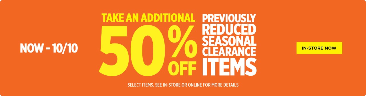 Clearance Event 10/4 - 10/10