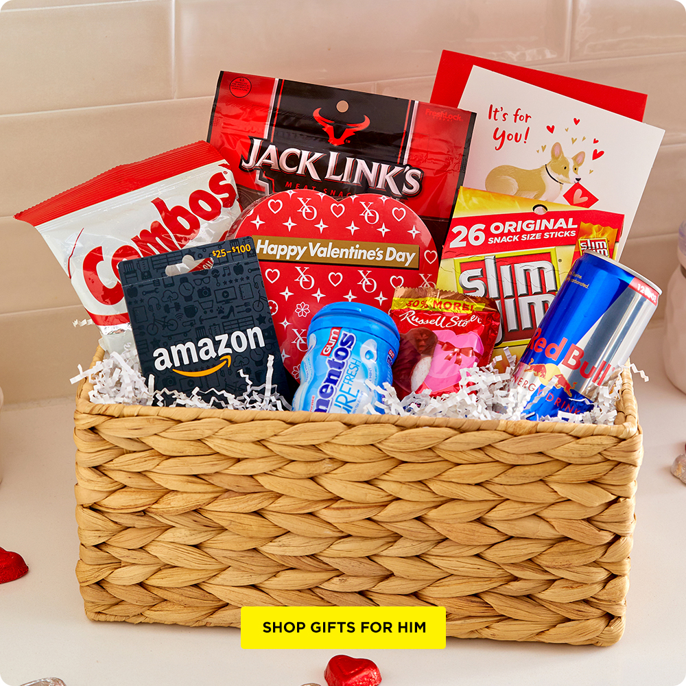 Valentines Day Gift Basket, Valentines Day Care Package, Valentine