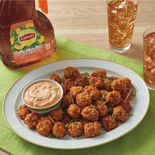 Sunny’s Easy Sausage & Cheese Balls with BBQ Dipping Sauce 