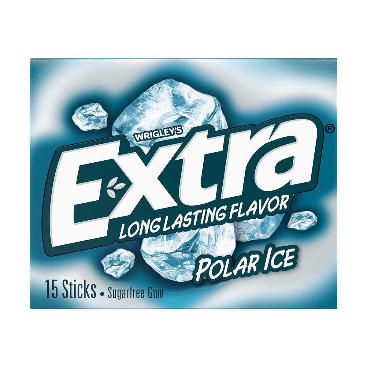EXTRA Gum Polar Ice Sugar Free Chewing Gum, Single Pack, 15 Sticks