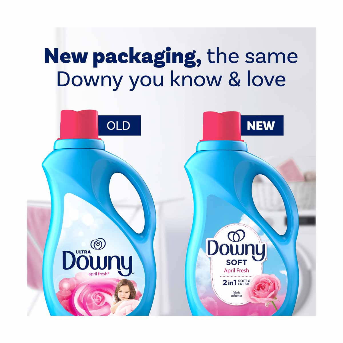 Downy April Fresh 2 in 1 Liquid Fabric Softener, 66 fl oz