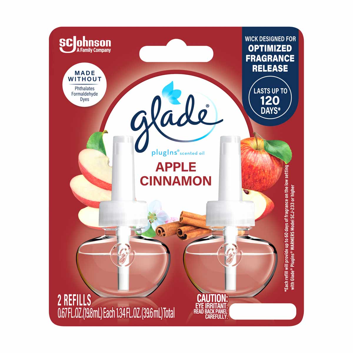 Glade-PlugIns-Scented-Oil-Refills,-Air-Freshener,-Apple-Cinnamon,-1.34-oz,-2-ct
