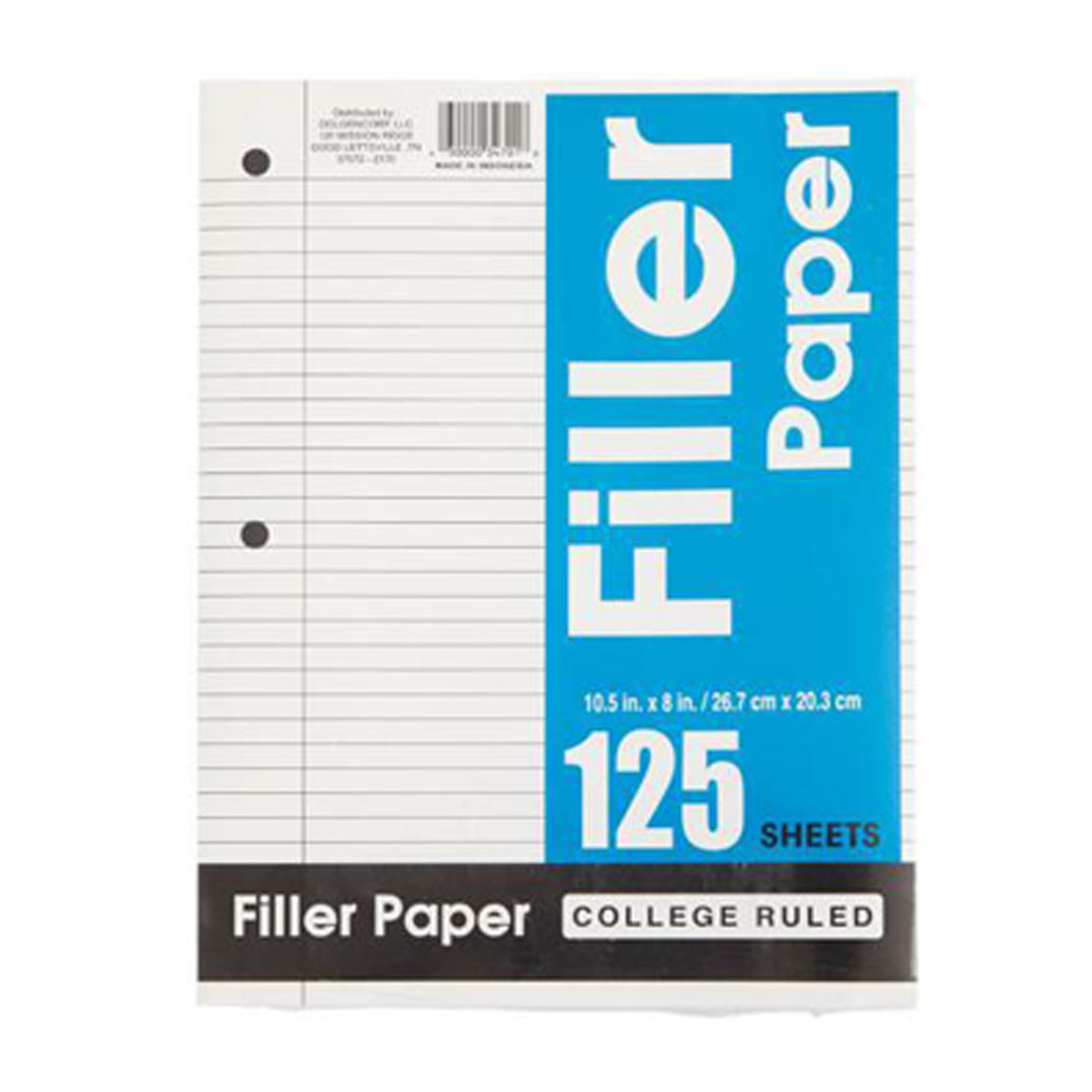 DG Office College Ruled Filler Paper, 125 ct