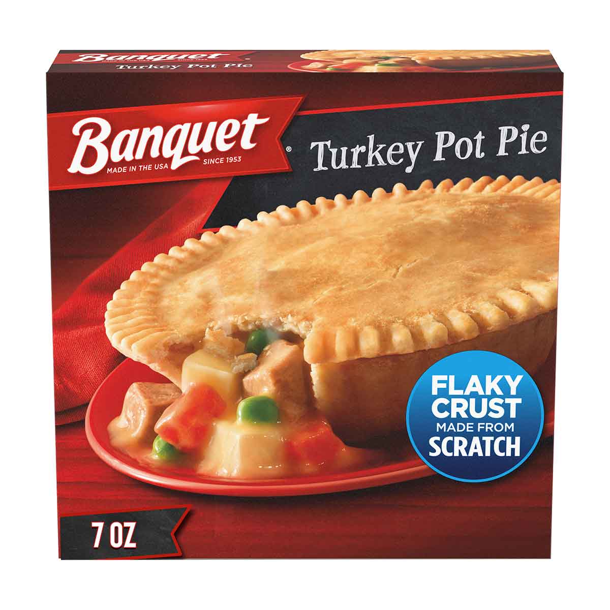 Banquet-Turkey-Deep-Dish-Pot-Pie,-Frozen-Meal,-7-oz.
