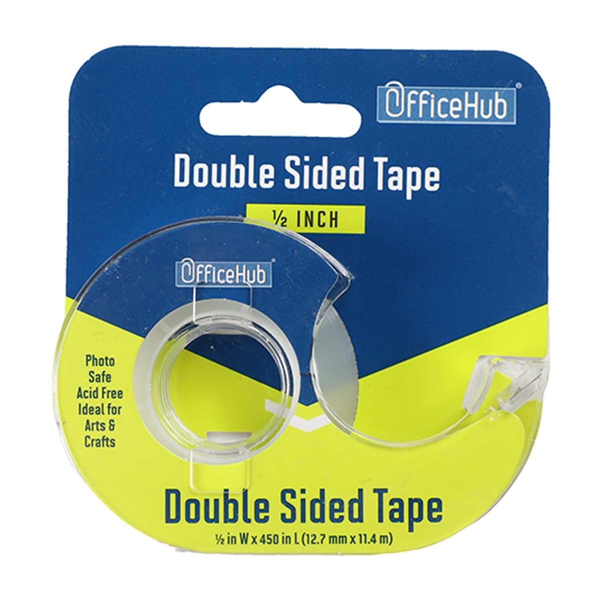OfficeHub Double Sided Tape, 1/2 in x 450 in