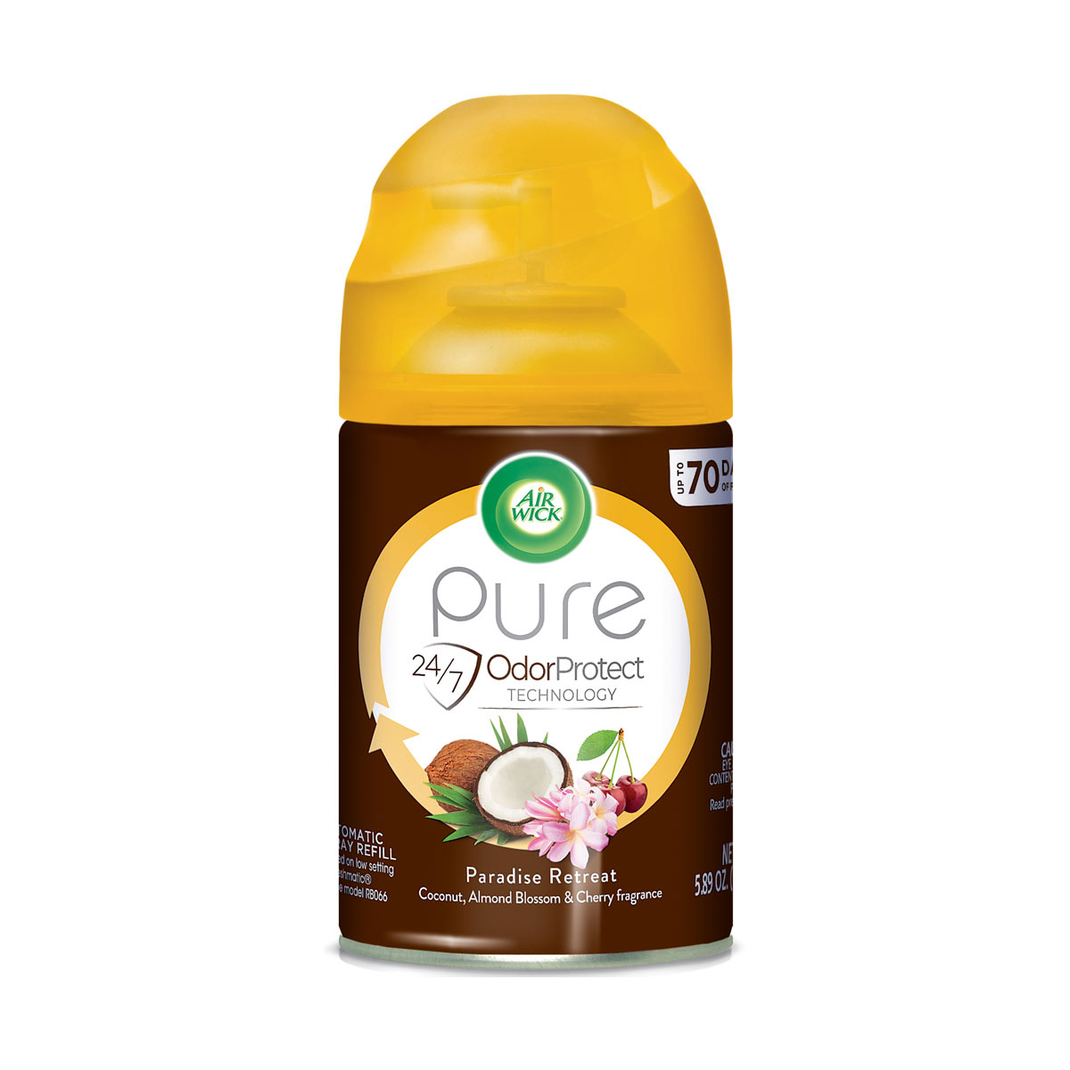 Air Wick Automatic Air Freshener Spray Refill, Paradise Retreat, Essential Oils, 1 ct