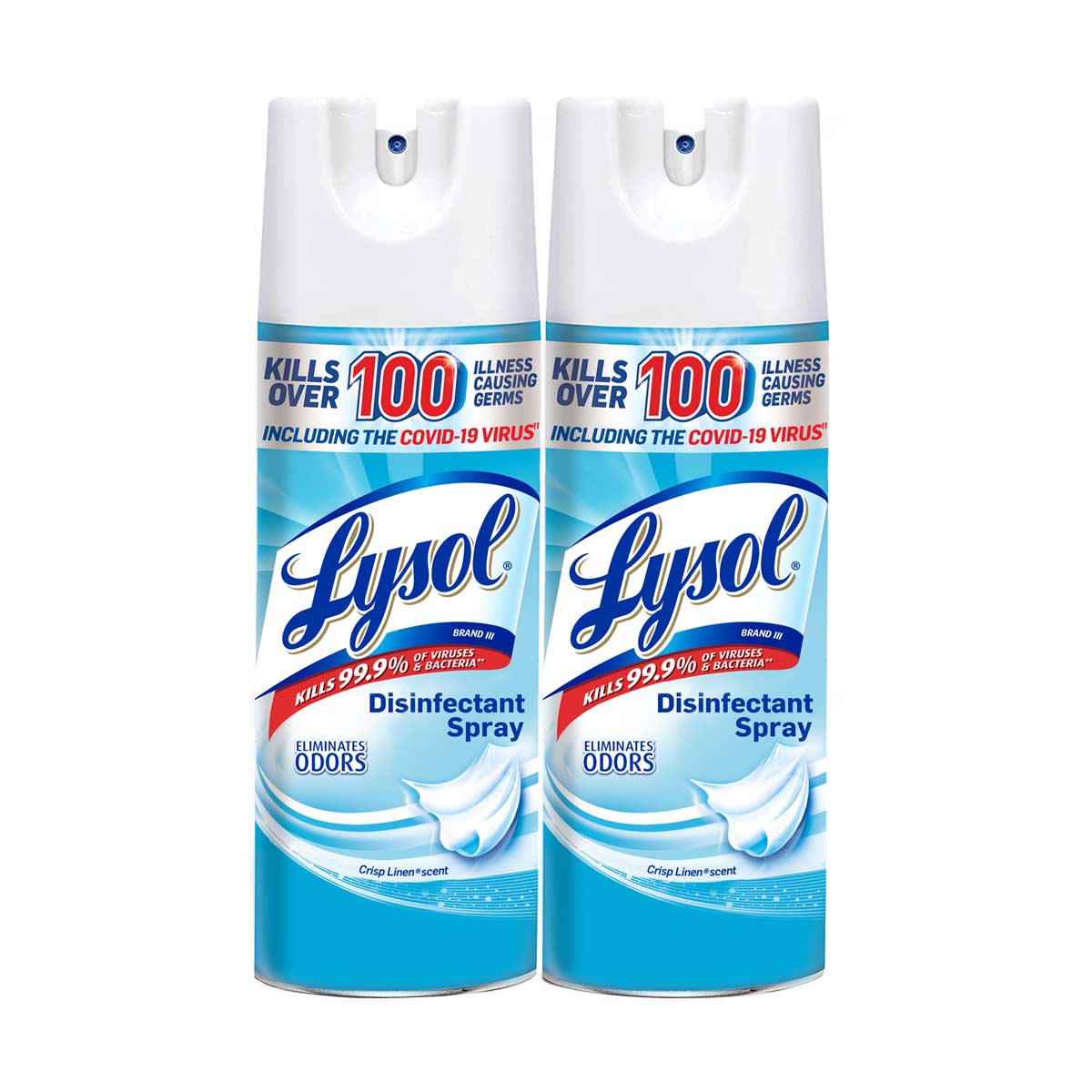 Lysol Disinfectant Spray, Crisp Linen, 12.5 oz - 2 pk