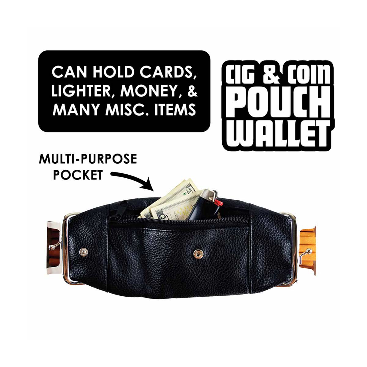 Smokezilla Cigarette Pouch With Coin Wallet - Assorted