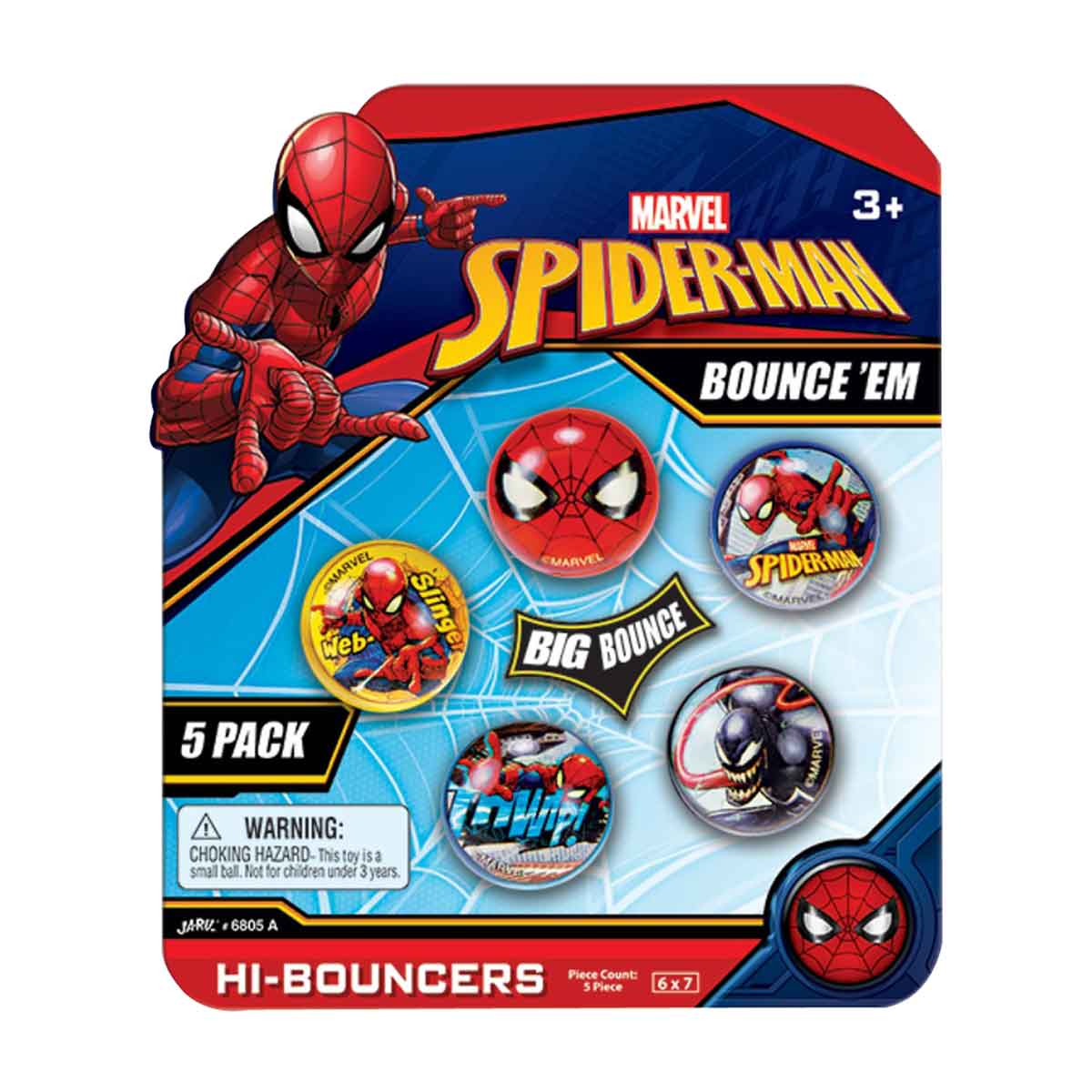 Ja-Ru-Marvel-Hi-Bouncers,-5-ct,-Assorted