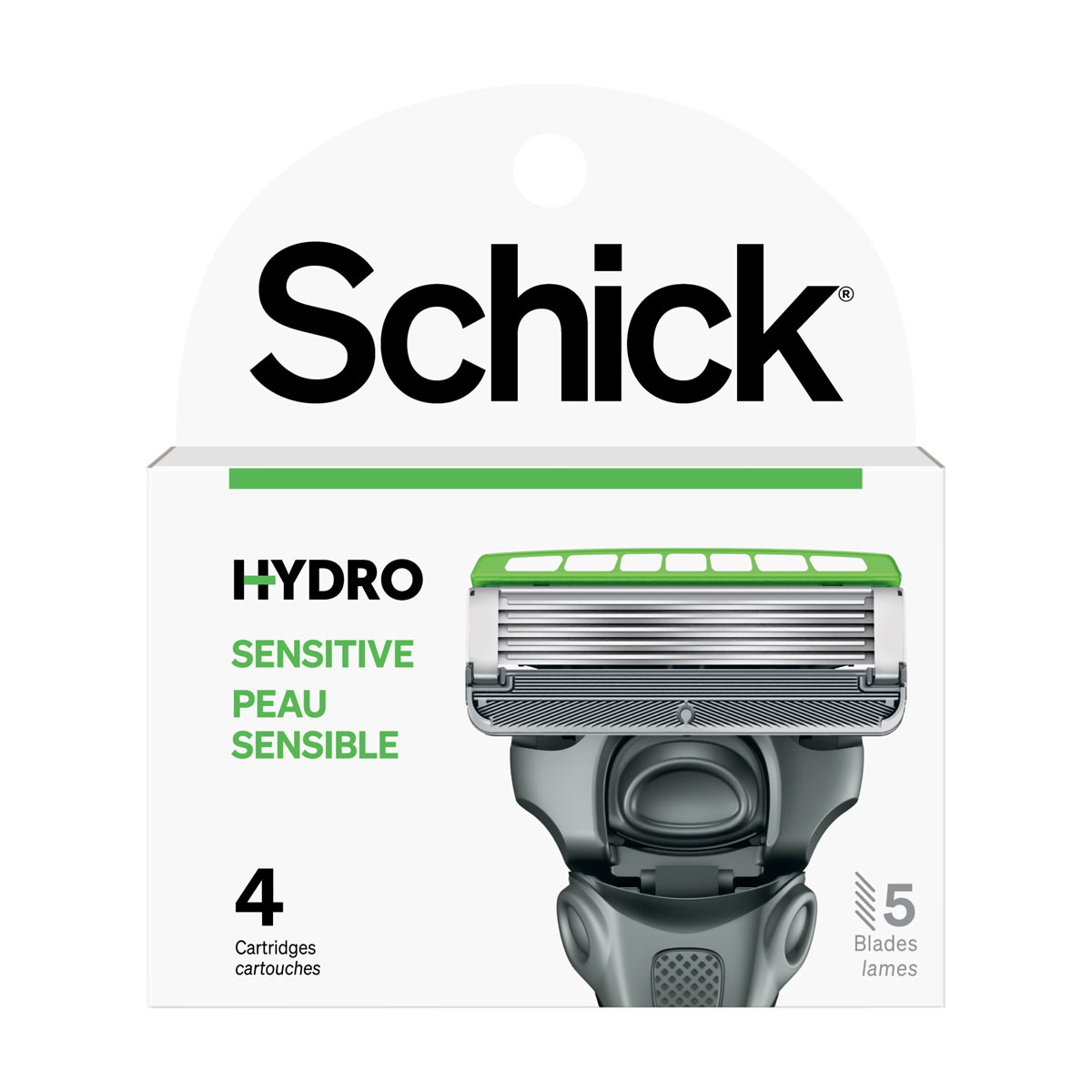 Schick Hydro Sensitive Razor Blade Refills, 5 Blade Cartridges, 4 ct