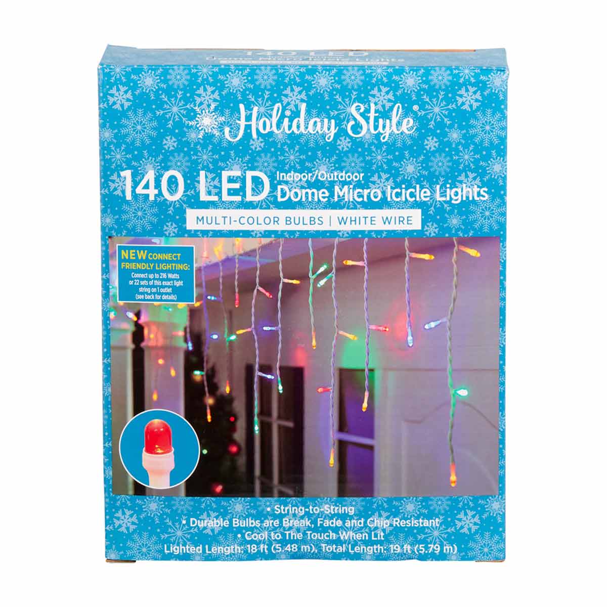 Holiday Style LED Dome Micro Icicle Lights, 140 ct - Assorted Holiday Style LED Dome Micro Icicle Lights, 140 ct - Assorted