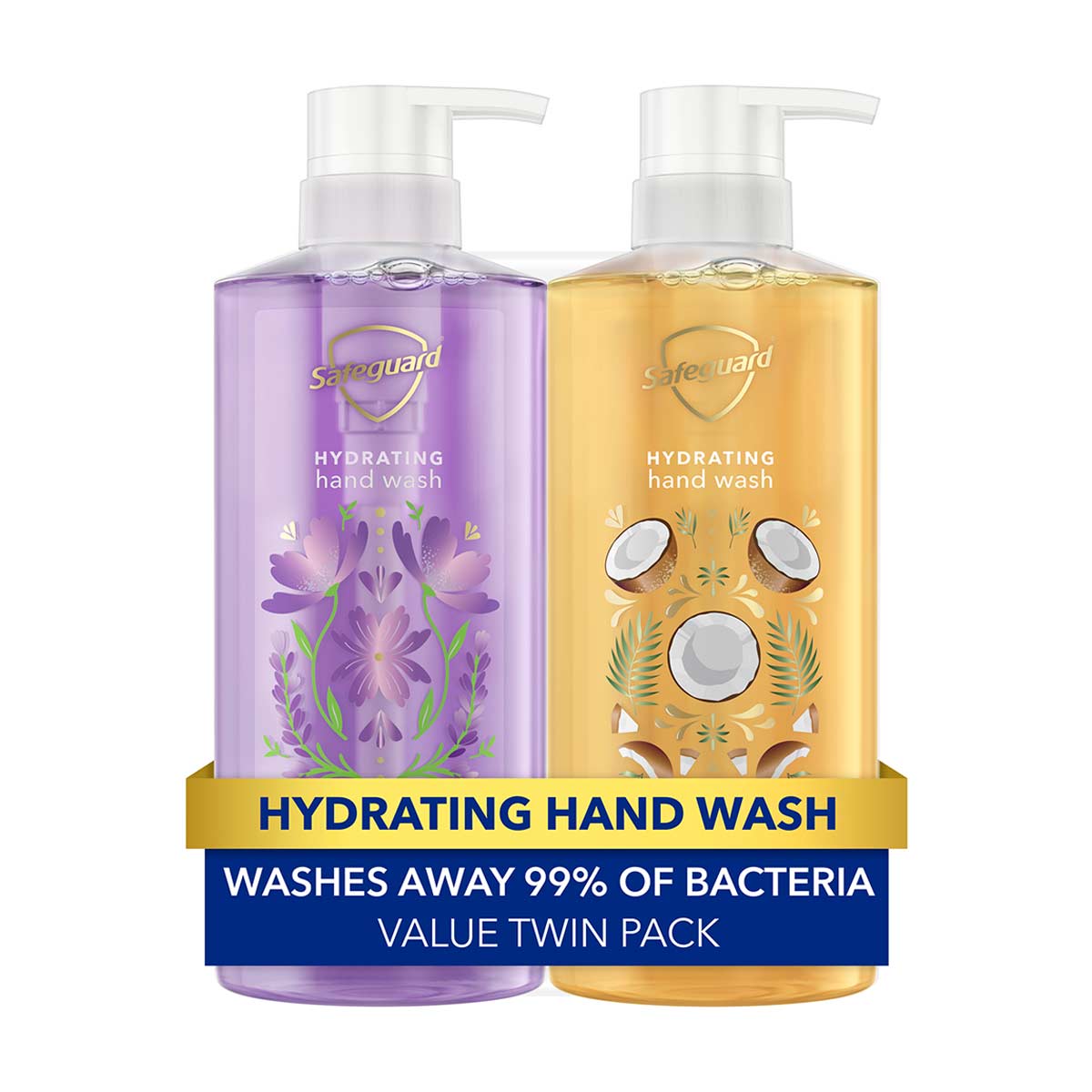 Safeguard Hand Wash Twin Pack, 15.5 oz, Notes of Lavender & Notes of Coconut